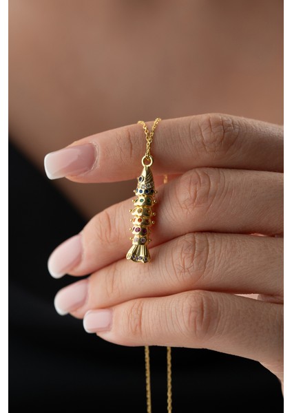 925 Ayar Gümüş Oynar Balık Kolye modelleri