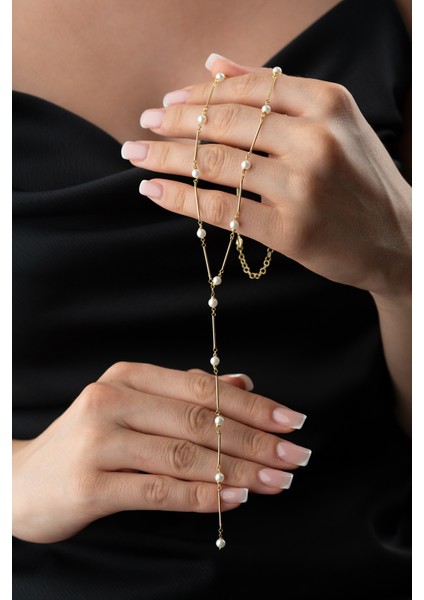 925 Ayar Gümüş Incili Y Kolye indirimleri