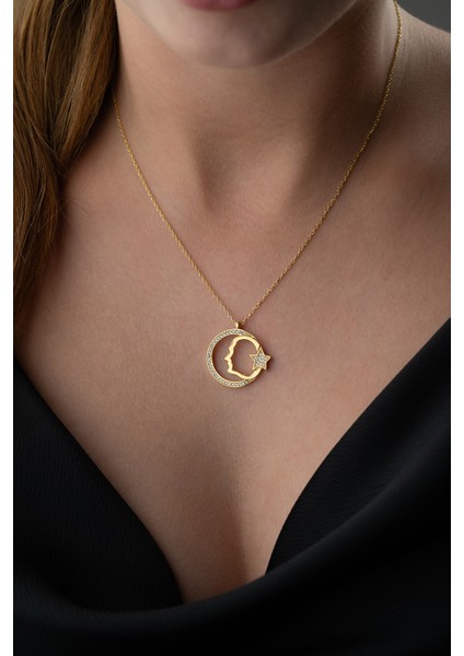 925 Ayar Gümüş Zirkon Taşlı Atatürk Kolye modelleri