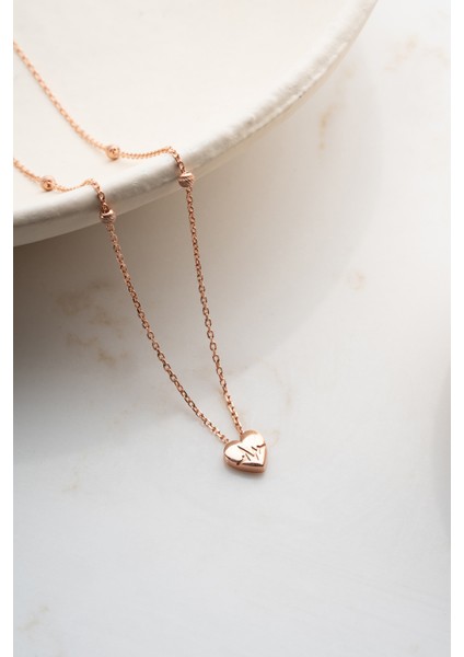 925 Ayar Gümüş Ritim Kalp Kolye