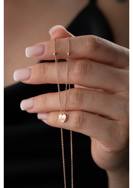 925 Ayar Gümüş Ritim Kalp Kolye fiyatları