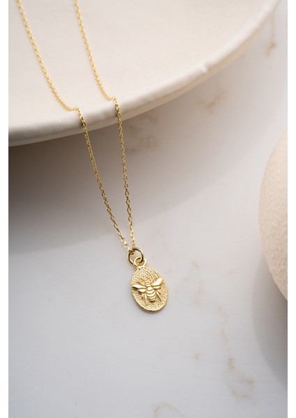 925 Ayar Gümüş Tasız Arı Model Kolye fırsatları