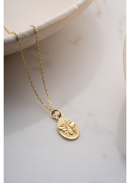 925 Ayar Gümüş Tasız Arı Model Kolye indirimleri