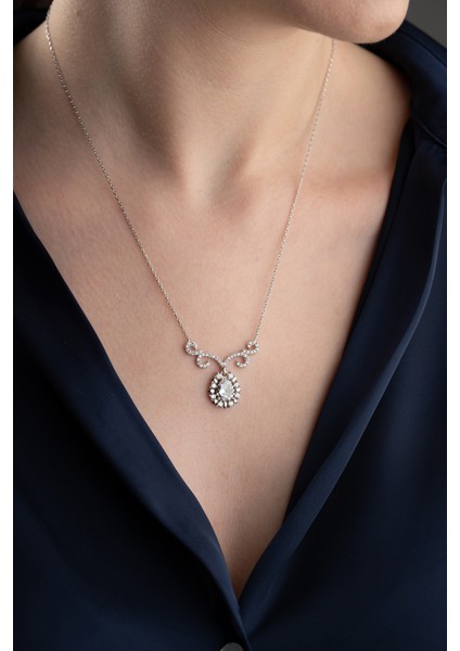 925 Ayar Zümrüt Model Kolye