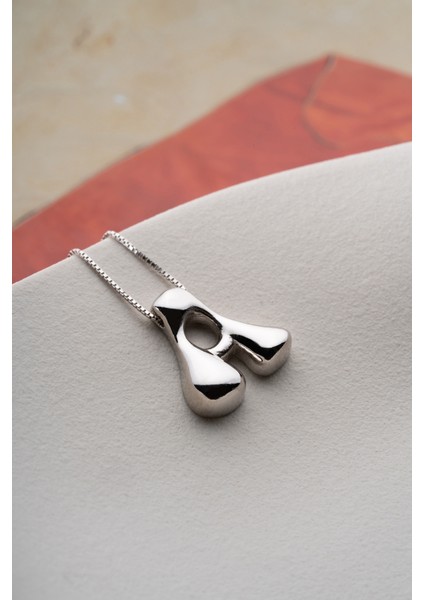 925 Ayar Gümüş Kişiye Özel Balon Harf Kolye