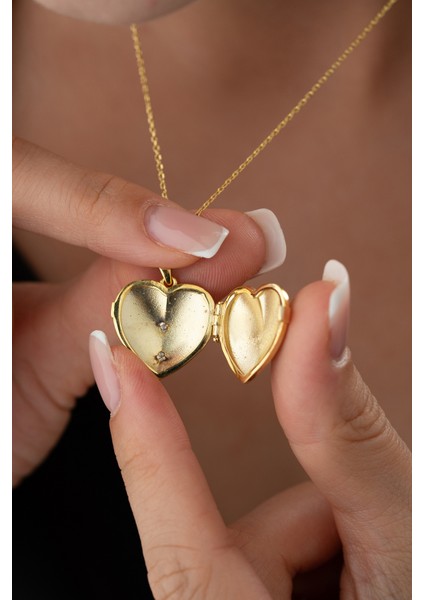 925 Ayar Gümüş Kalpli Kelebekli Resimlik Kolye modelleri