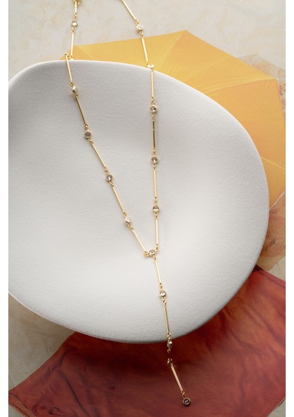 925 Ayar Gümüş Taşlı Y Zincir Kolye fırsatları