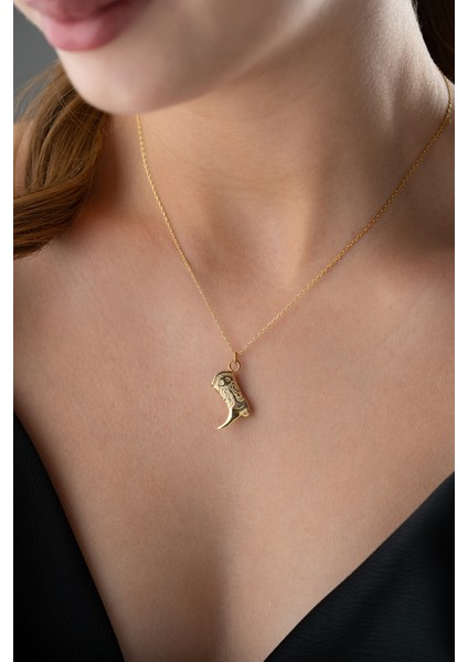 925 Ayar Gümüş Kovboy Çizmesi Kolye