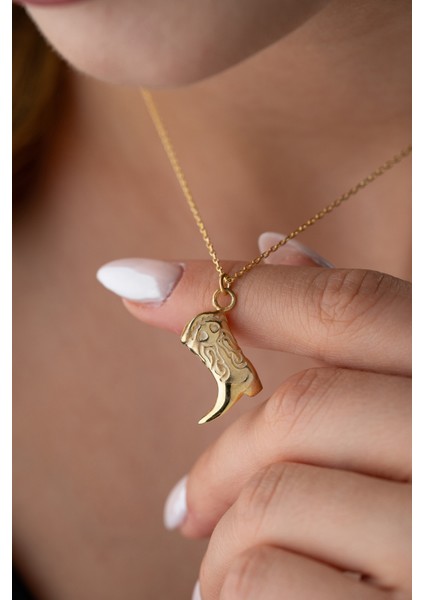 925 Ayar Gümüş Kovboy Çizmesi Kolye modelleri