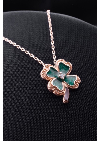 925 Ayar Gümüş Yonca Kolye