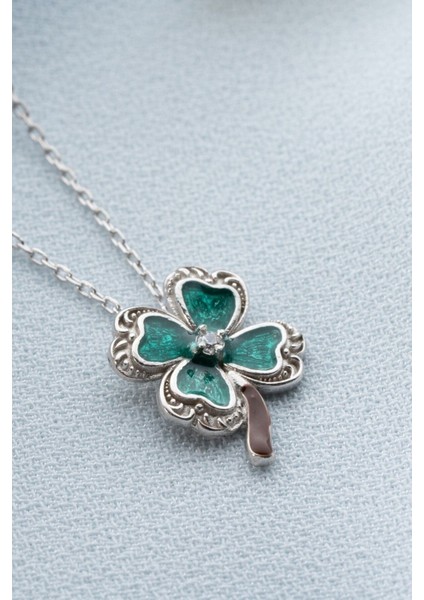 925 Ayar Gümüş Yonca Kolye fiyatları