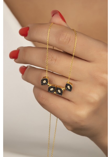 925 Ayar Gümüş Gold Diamond Kolye modelleri