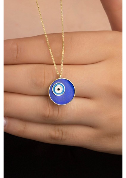 925 Ayar Gümüş Mineli Nazar Kolye fiyatları