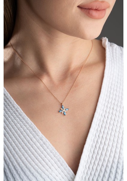 925 Ayar Gümüş Umut Çiçeği Kolye