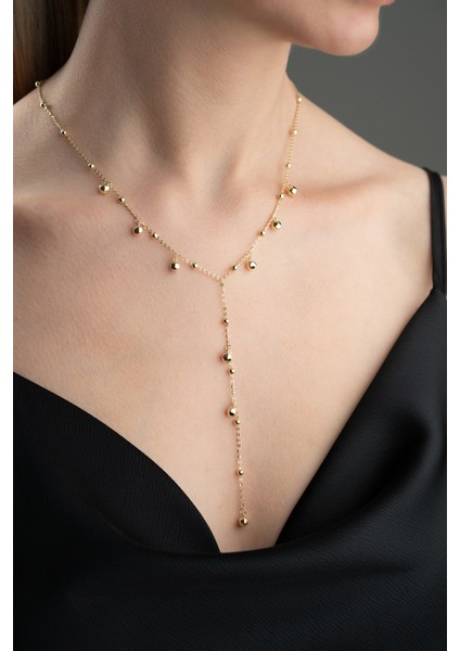 925 Ayar Gümüş Gold Salaş Kolye