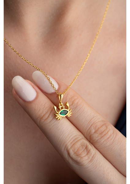 925 Ayar Gümüş Yengeç Model Kolye fiyatları