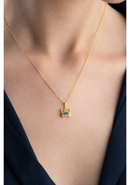 925 Ayar Gümüş Yengeç Model Kolye modelleri