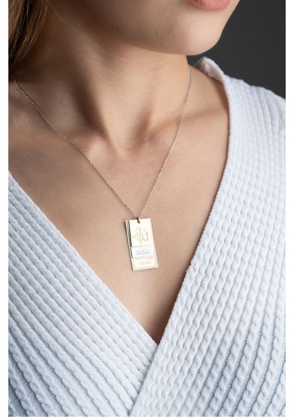 925 Ayar Gümüş Dualı Allah Lafzı Kolye