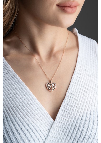 925 Ayar Gümüş Açılabilen Isimli Kalp Kolye