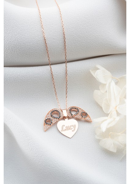 925 Ayar Gümüş Açılabilen Isimli Kalp Kolye modelleri