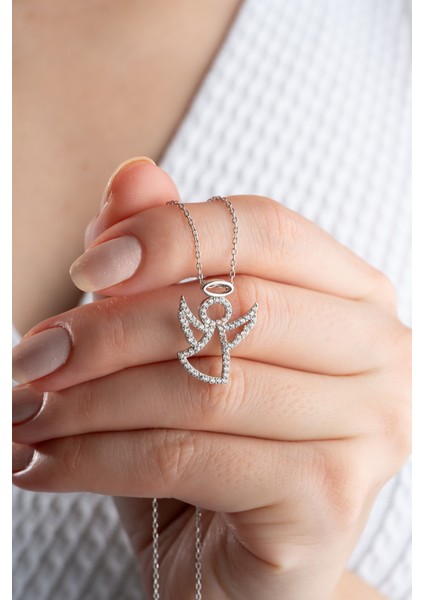 925 Ayar Gümüş Melek Kolye fiyatları