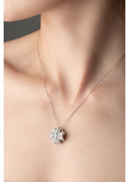 925 Ayar Dönen Dört Yapraklı Yonca Gümüş Kolye fiyatları