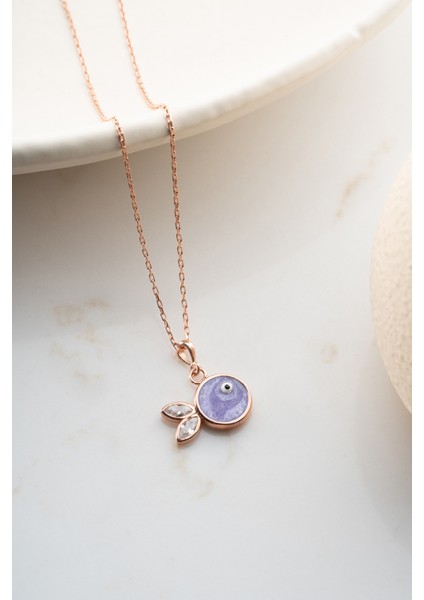 925 Ayar Gümüş Mor Mineli Balık Kolye fırsatları