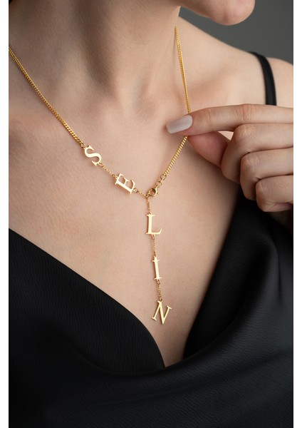 925 Ayar Gümüş Kişiye Özel Sallantılı Isim Kolye fiyatları