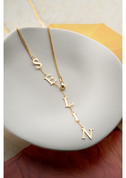 925 Ayar Gümüş Kişiye Özel Sallantılı Isim Kolye fırsatları