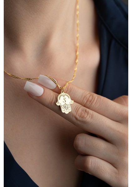 925 Ayar Gümüş Kişiye Özel Fatma Eli Harf Kolye fiyatları