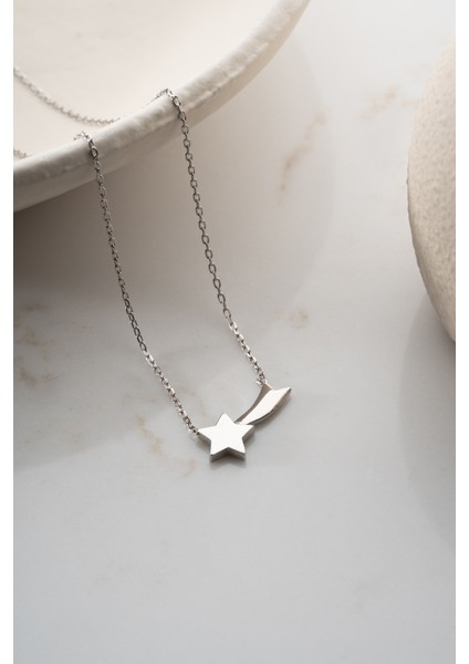 925 Ayar Gümüş Kutupyıldızı Kolye indirimleri