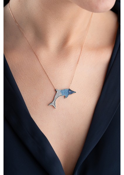 925 Ayar Gümüş Yunus Balığı Kolye modelleri