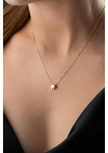 925 Ayar Gümüş Taşsız Fil Kolye