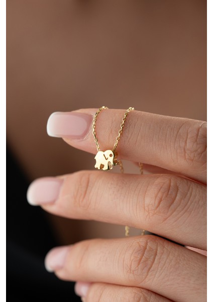 925 Ayar Gümüş Taşsız Fil Kolye modelleri