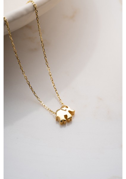 925 Ayar Gümüş Taşsız Fil Kolye indirimleri