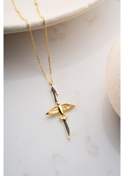 925 Ayar Gümüş Mineli Elifvav Kolye fırsatları