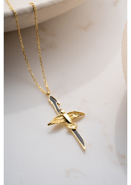 925 Ayar Gümüş Mineli Elifvav Kolye indirimleri