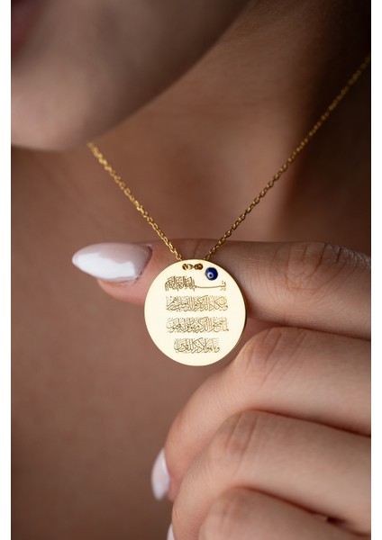 925 Ayar Gümüş Ayetel Kürsi Kolye modelleri