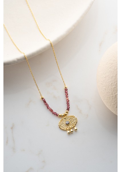 925 Ayar Gümüş Boncuklu Süryani Gözü Kolye fırsatları