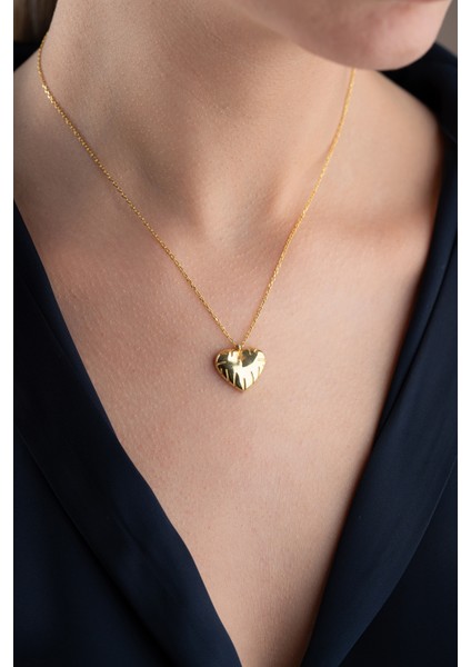 925 Ayar Gümüş Kalp Kolye