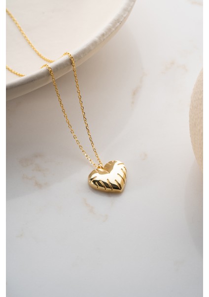 925 Ayar Gümüş Kalp Kolye indirimleri