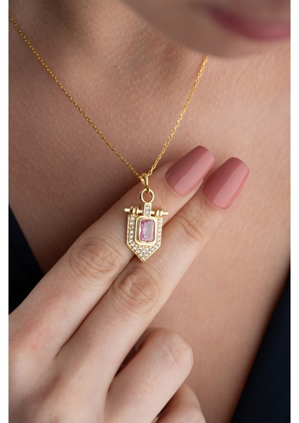 925 Ayar Gümüş Baget Taşlı Kolye modelleri