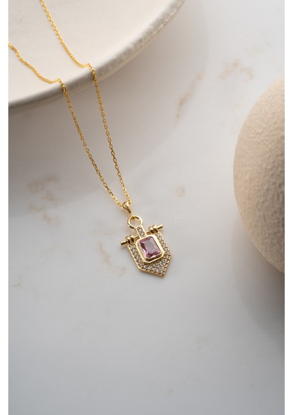 925 Ayar Gümüş Baget Taşlı Kolye fırsatları