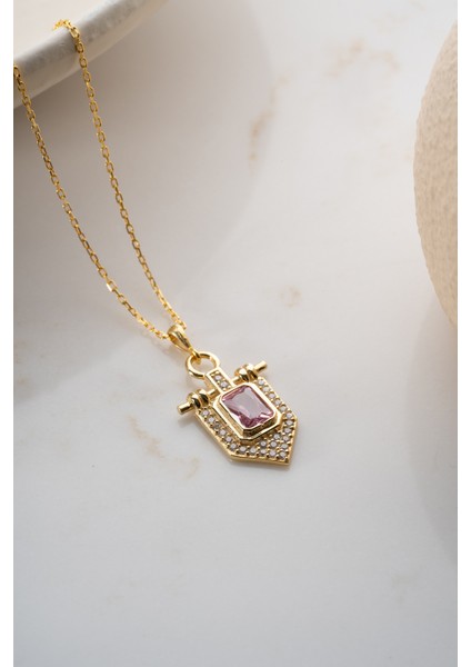 925 Ayar Gümüş Baget Taşlı Kolye indirimleri