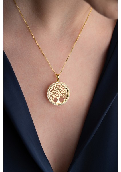 925 Ayar Gümüş Hayat Ağacı Kolye