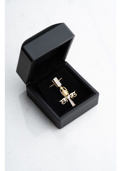 925 Ayar Gümüş Işıklı Kutu Uğur Böceği Kolye