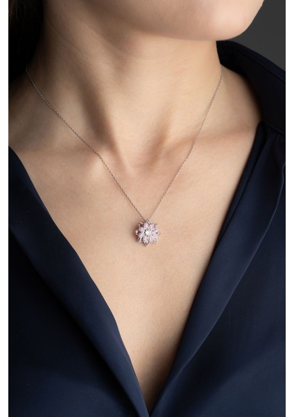 925 Ayar Gümüş Işıklı Kutuda Lotus Çiçeği Kolye modelleri