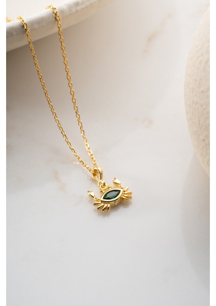 925 Ayar Gümüş Yengeç Model Kolye indirimleri