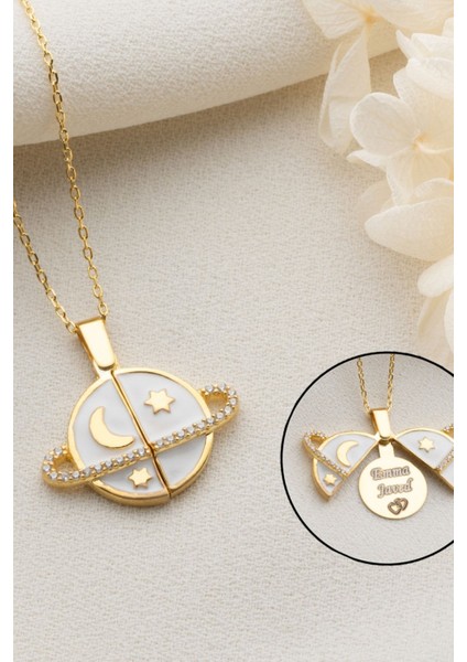 925 Ayar Gümüş Açılabilen Isimli Gezegen Kolye fiyatları