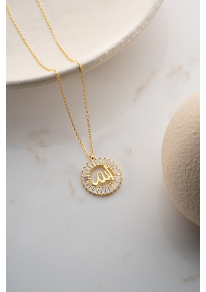 925 Ayar Gümüş Allah Kolye fırsatları